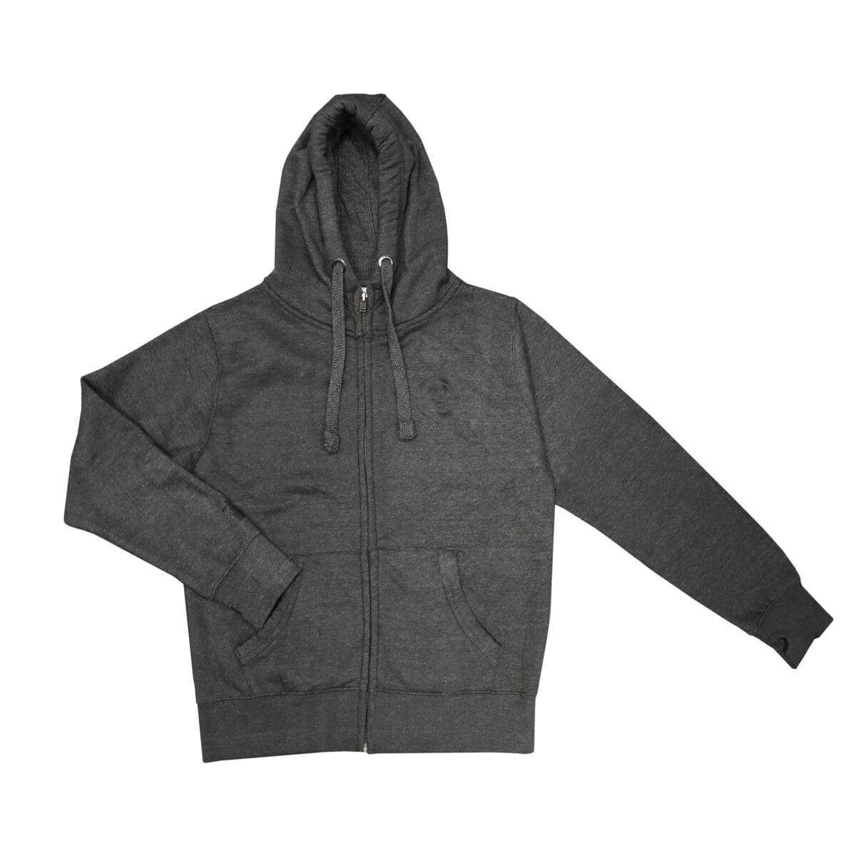dark grey zip hoodie