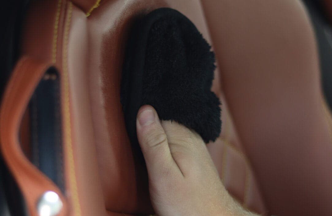 cleaning car leather